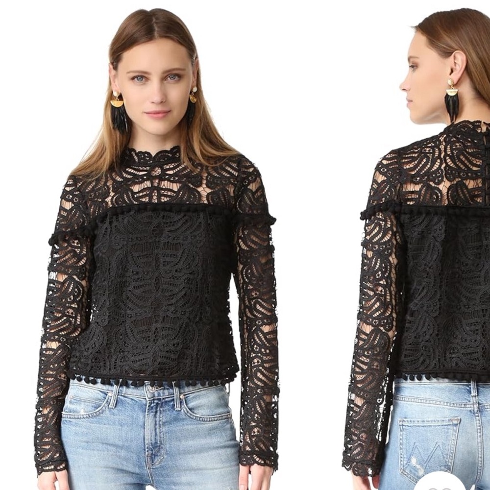 Tularosa Holly black lace top.